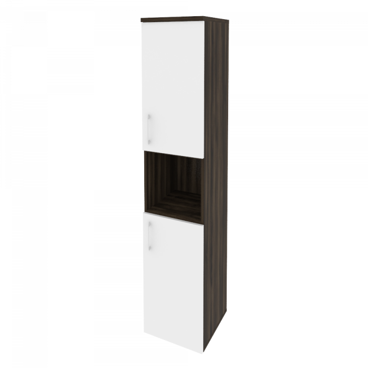 Onix Шкаф высокий узкий правый O.SU-1.5 (R) Дуб Мали/Белый Бриллиант 400*420*1977