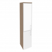 Onix Шкаф высокий узкий левый O.SU-1.2 R (L) white Дуб Аризона/Белый Бриллиант/Стекло White 400*420*