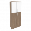 Onix Шкаф высокий широкий O.ST-1.7 R white Дуб Аризона/Стекло White 800*420*1977