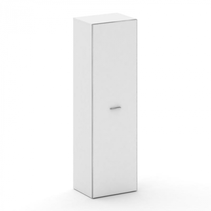 Fresco Шкаф средний высокий универсальный FR.SM-102 white Белый Бриллиант UM/Лакобель Белый/Хром 600