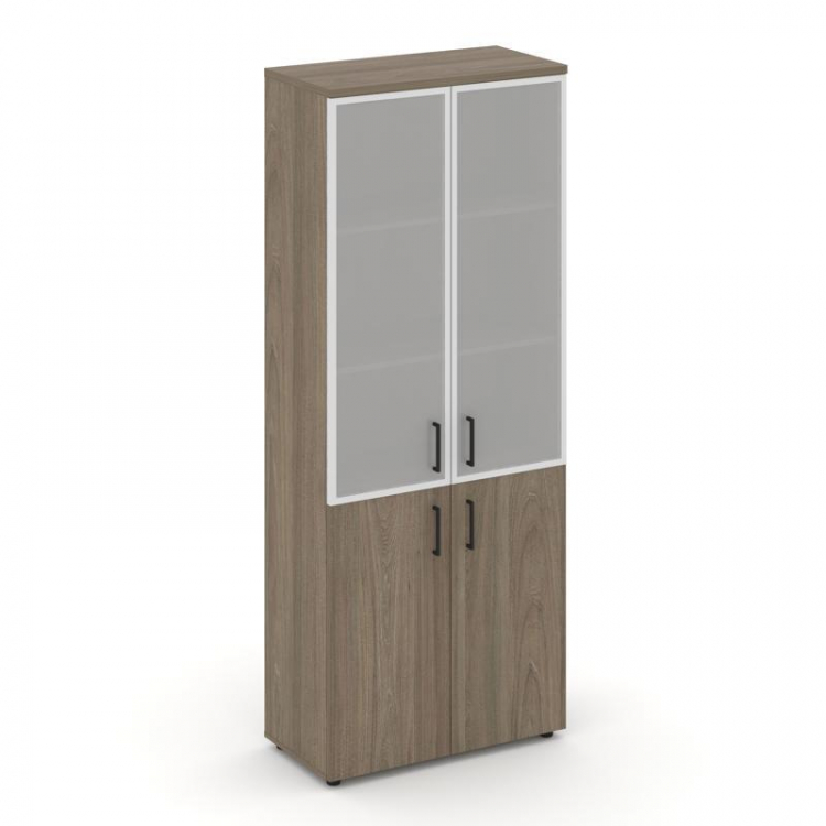 Style Project Шкаф высокий широкий SN.STS-103 Вяз Благородный/Сатин/Черный Ручки 796*400*1982