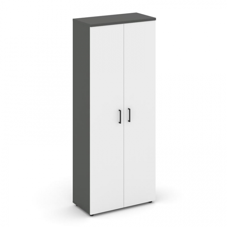Style Project Шкаф высокий широкий SN.STS-108 Антрацит/Антрацит/Белый/Черный Ручки 796*400*1982