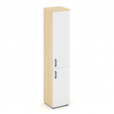 Style Project Шкаф высокий узкий SN.STU.E-104(R) Акация Лорка/Белый/Черный Ручки 400*400*1982