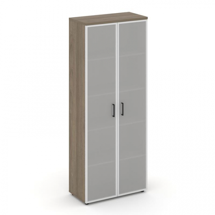 Style Project Шкаф высокий широкий SN.STS.E-109 Вяз Благородный/Сатин/Черный Ручки 796*400*1982