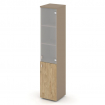 Estetica Шкаф высокий узкий правый ES.SU-1.2 (R) Латте/Тиквуд Светлый/Сатин матовый 400*420*1977