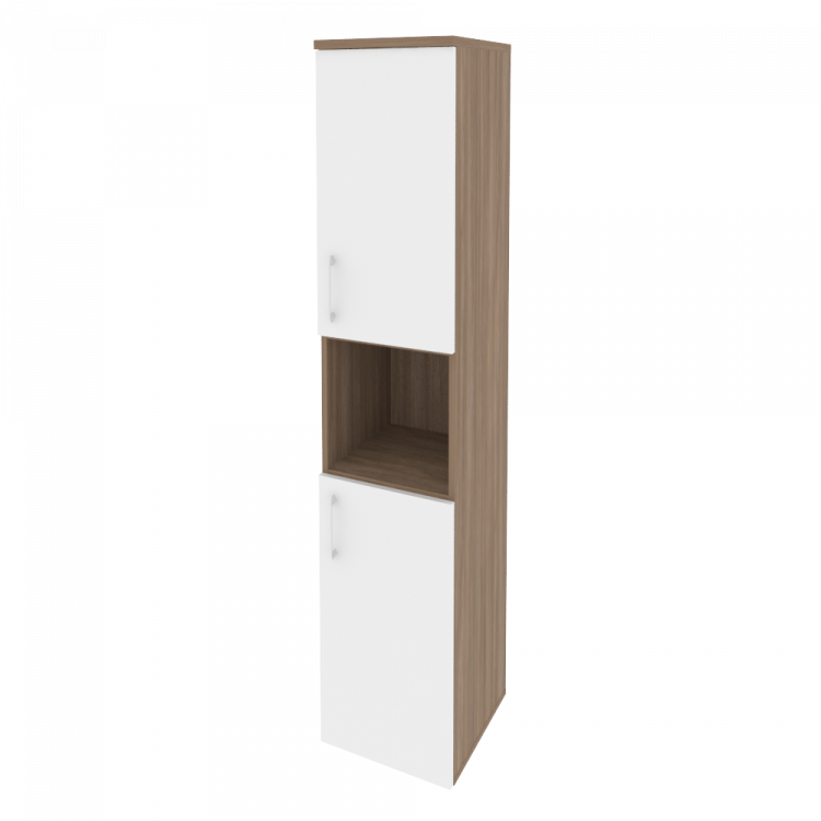 Onix Шкаф высокий узкий правый O.SU-1.5 (R) Дуб Аризона/Белый Бриллиант 400*420*1977