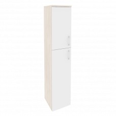 Onix Шкаф высокий узкий левый O.SU-1.8 (L) Денвер Светлый/Белый Бриллиант 400*420*1977