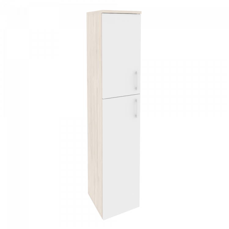 Onix Шкаф высокий узкий левый O.SU-1.8 (L) Денвер Светлый/Белый Бриллиант 400*420*1977