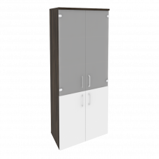 Onix Шкаф высокий широкий O.ST-1.2 Дуб Мали/Белый Бриллиант 800*420*1977