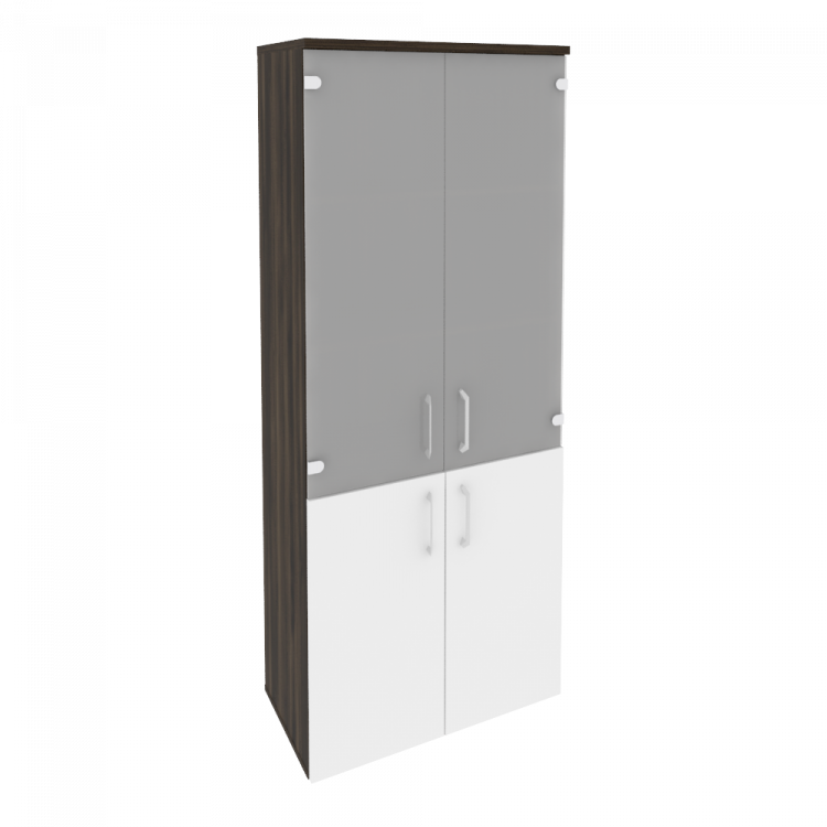 Onix Шкаф высокий широкий O.ST-1.2 Дуб Мали/Белый Бриллиант 800*420*1977