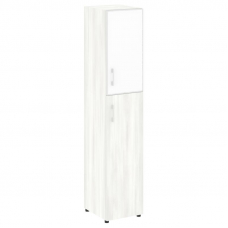 Yalta Шкаф узкий LT.SU-1.7 R (R) white Снежная Патина/Стекло White 400*450*1987