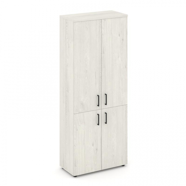 Style Project Шкаф высокий широкий SN.STS.E-104 Дуб Наварра/Черный Ручки 796*400*1982