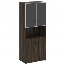 Yalta Шкаф LT.ST-1.4 R black Дуб Мали/Стекло Black 800*450*1987