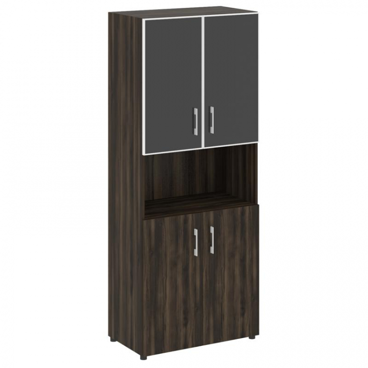 Yalta Шкаф LT.ST-1.4 R black Дуб Мали/Стекло Black 800*450*1987