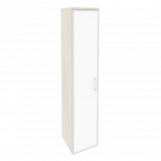 Onix Шкаф высокий узкий левый O.SU-1.10 R (L) white Денвер Светлый/Стекло White 400*420*1977