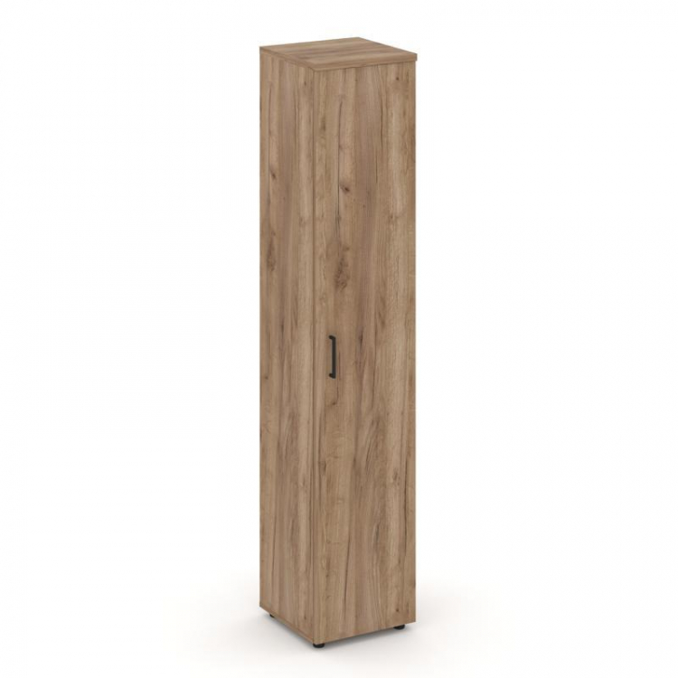 Style Project Шкаф высокий узкий унив. SN.STU.E-108 Дуб Табак/Черный Ручки 400*400*1982