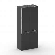 Cross Шкаф широкий высокий CRF.ST-101 black Черный F/Базальт UM/Лакобель Черный 896*460*2000