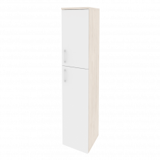 Onix Шкаф высокий узкий правый O.SU-1.8 (R) Денвер Светлый/Белый Бриллиант 400*420*1977