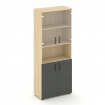 Style Project Шкаф высокий широкий SN.STS-105 Акация Лорка/Акация Лорка/Антрацит/Черный Ручки 796*40