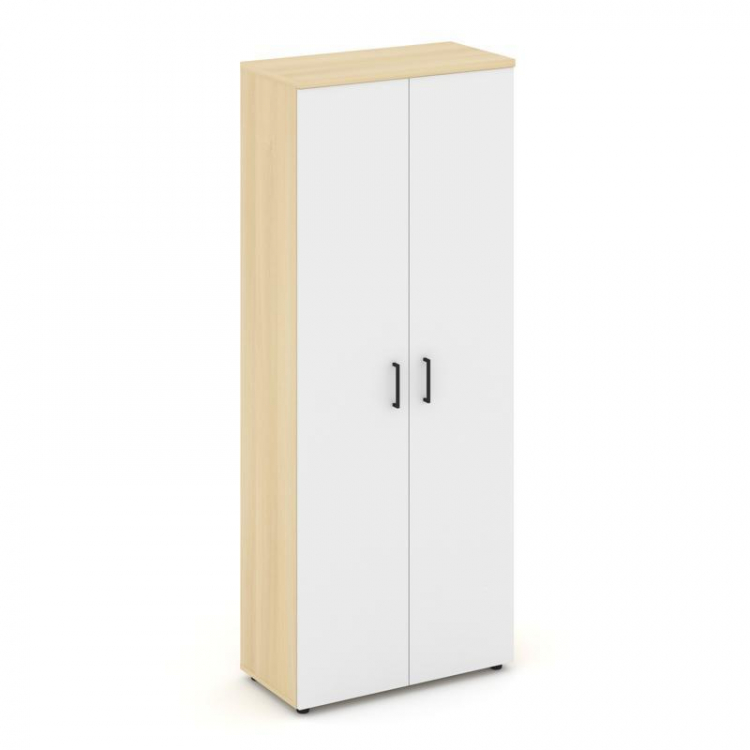 Style Project Шкаф высокий широкий SN.STS.E-108 Акация Лорка/Белый/Черный Ручки 796*400*1982