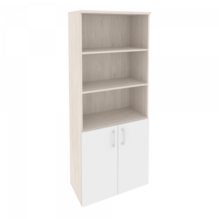 Onix Шкаф высокий широкий O.ST-1.1 Денвер Светлый/Белый Бриллиант 800*420*1977