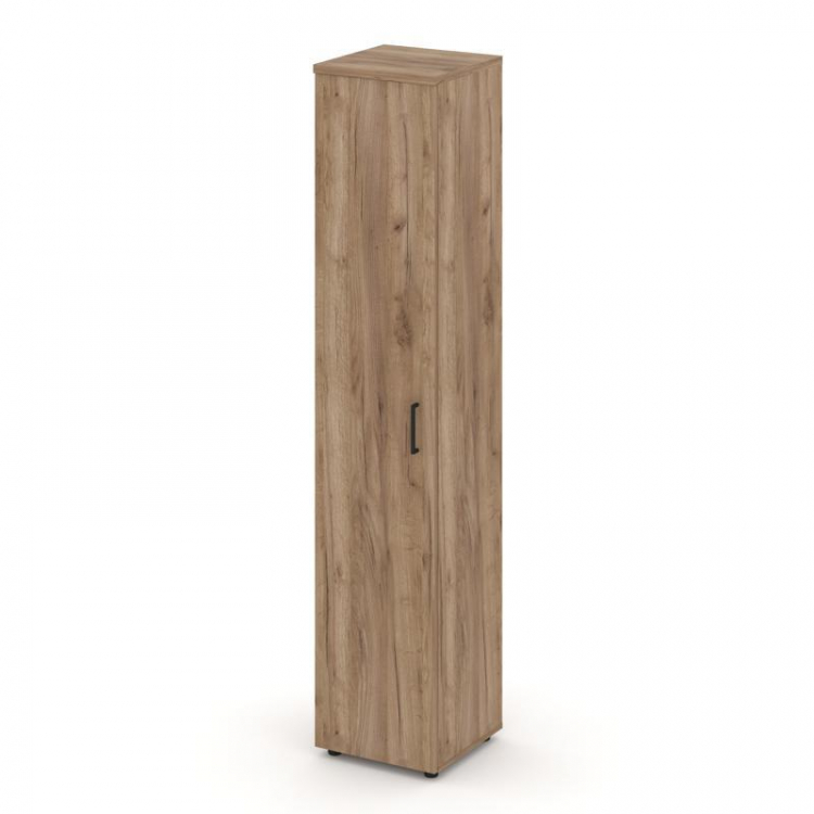 Style Project Шкаф высокий узкий унив. SN.STU.E-108 Дуб Табак/Черный Ручки 400*400*1982