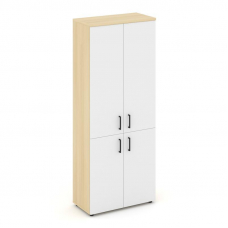 Style Project Шкаф высокий широкий SN.STS.E-104 Акация Лорка/Белый/Черный Ручки 796*400*1982