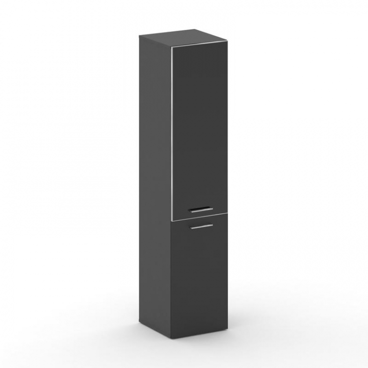 Cross Шкаф узкий высокий CRF.SU-101 (R) black Черный F/Базальт UM/Лакобель Черный 450*460*2000