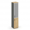 Style Project Шкаф высокий узкий SN.STU-103(R) Антрацит/Тиквуд Светлый/Сатин/Черный Ручки 400*400*19