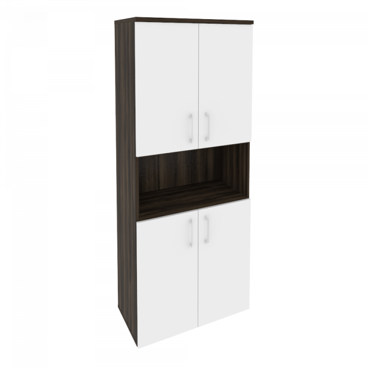 Onix Шкаф высокий широкий O.ST-1.5 Дуб Мали/Белый Бриллиант 800*420*1977