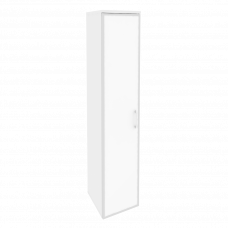 Onix Шкаф высокий узкий левый O.SU-1.10 R (L) white Белый Бриллиант/Стекло White 400*420*1977