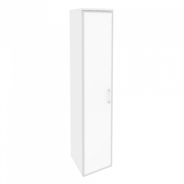 Onix Шкаф высокий узкий левый O.SU-1.10 R (L) white Белый Бриллиант/Стекло White 400*420*1977