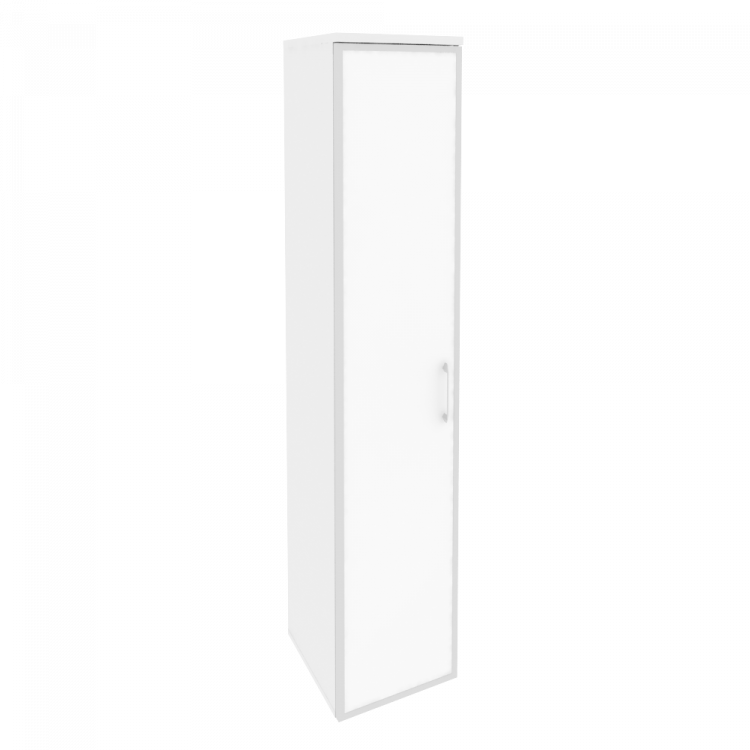 Onix Шкаф высокий узкий левый O.SU-1.10 R (L) white Белый Бриллиант/Стекло White 400*420*1977