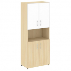 Yalta Шкаф LT.ST-1.4 R white Акация Лорка/Стекло White 800*450*1987