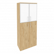 Onix Шкаф высокий широкий O.ST-1.7 R white Тиквуд Светлый/Стекло White 800*420*1977