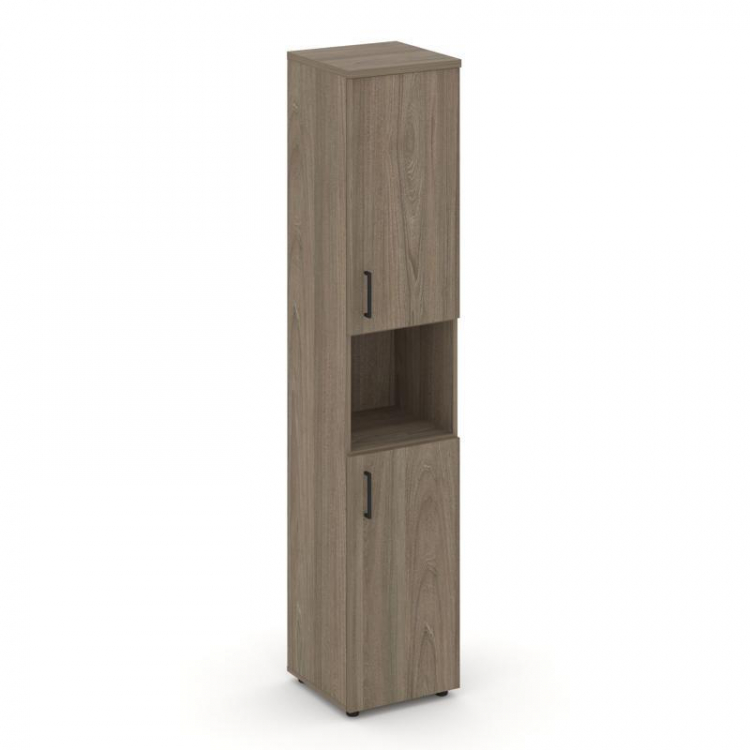 Style Project Шкаф высокий узкий SN.STU-107(R) Вяз Благородный/Черный Ручки 400*400*1982