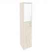 Onix Шкаф высокий узкий левый O.SU-1.7 R (L) white Денвер Светлый/Стекло White 400*420*1977