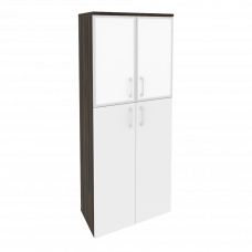 Onix Шкаф высокий широкий O.ST-1.7 R white Дуб Мали/Белый Бриллиант/Стекло White 800*420*1977