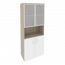 Onix Шкаф высокий широкий O.ST-1.4 R Дуб Аттик/Белый Бриллиант 800*420*1977