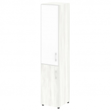 Yalta Шкаф узкий LT.SU-1.2 R (L) white Снежная Патина/Стекло White 400*450*1987