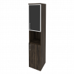 Onix Шкаф высокий узкий правый O.SU-1.4 R (R) black Дуб Мали/Стекло Black 400*420*1977