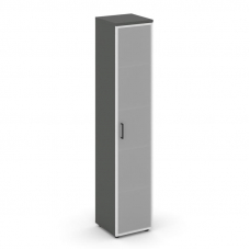 Style Project Шкаф высокий узкий унив. SN.STU.E-109 Антрацит/Сатин/Черный Ручки 400*400*1982