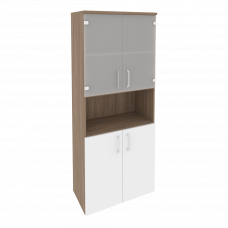 Onix Шкаф высокий широкий O.ST-1.4 Дуб Аризона/Белый Бриллиант 800*420*1977