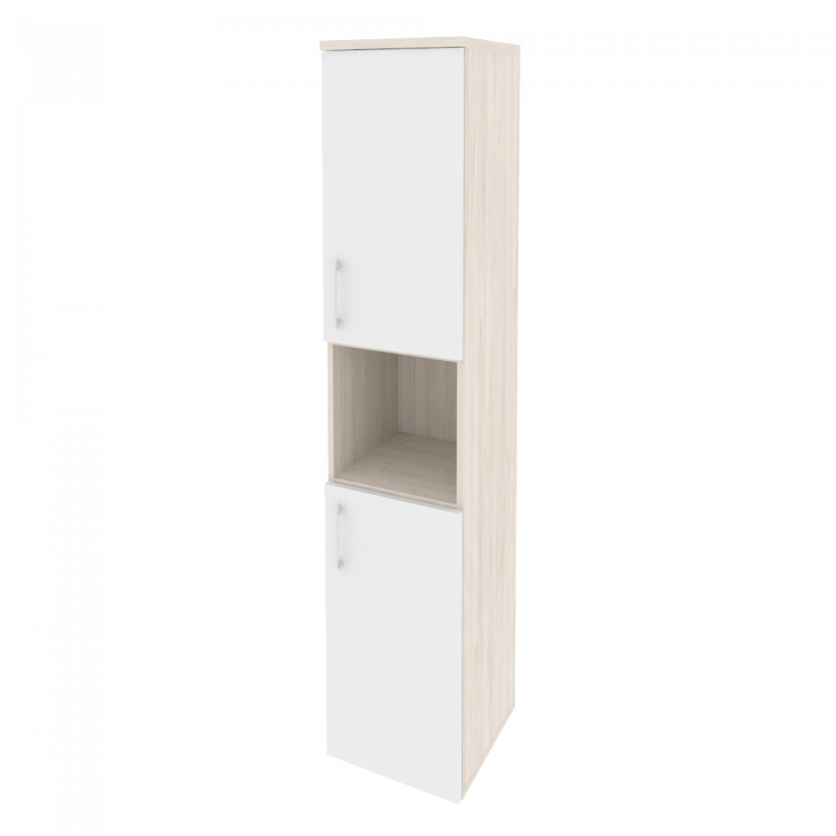 Onix Шкаф высокий узкий правый O.SU-1.5 (R) Денвер Светлый/Белый Бриллиант 400*420*1977