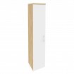 Onix Шкаф высокий узкий левый O.SU-1.9 (L) Тиквуд Светлый/Белый Бриллиант 400*420*1977