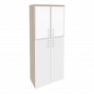 Onix Шкаф высокий широкий O.ST-1.7 R white Дуб Аттик/Белый Бриллиант/Стекло White 800*420*1977