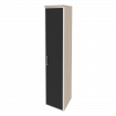 Onix Шкаф высокий узкий правый O.SU-1.10 R (R) black Дуб Аттик/Cтекло Black 400*420*1977