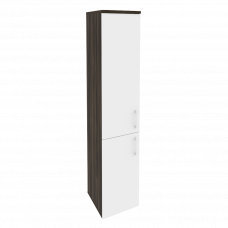 Onix Шкаф высокий узкий левый O.SU-1.3 (L) Дуб Мали/Белый Бриллиант 400*420*1977