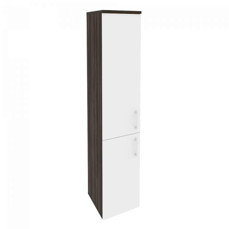 Onix Шкаф высокий узкий левый O.SU-1.3 (L) Дуб Мали/Белый Бриллиант 400*420*1977