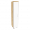 Onix Шкаф высокий узкий левый O.SU-1.10 R (L) white Тиквуд Светлый/Стекло White 400*420*1977